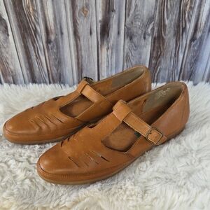 Rockport Tan Leather Loafers Size 8 NARROW